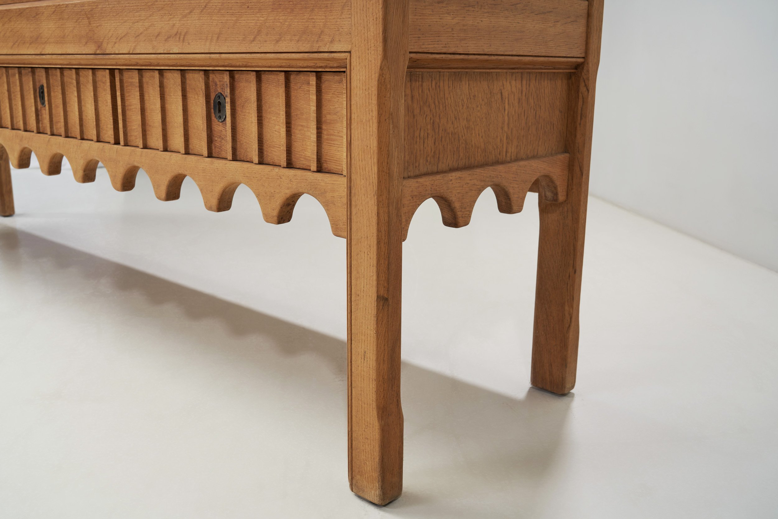 Henning Kjærnulf Carved Oak Sideboard for Nyrup Møbelfabrik